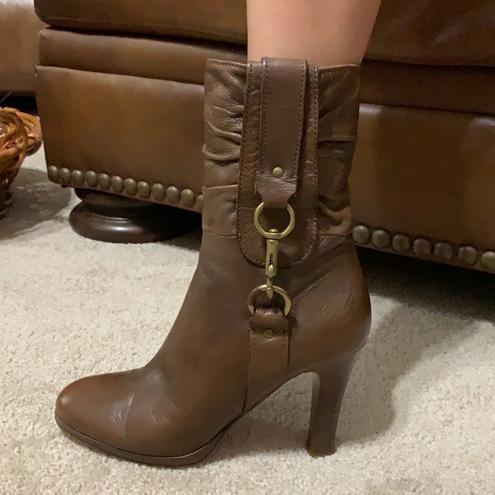 COACH leather mid calf boots - Picture 4 of 5